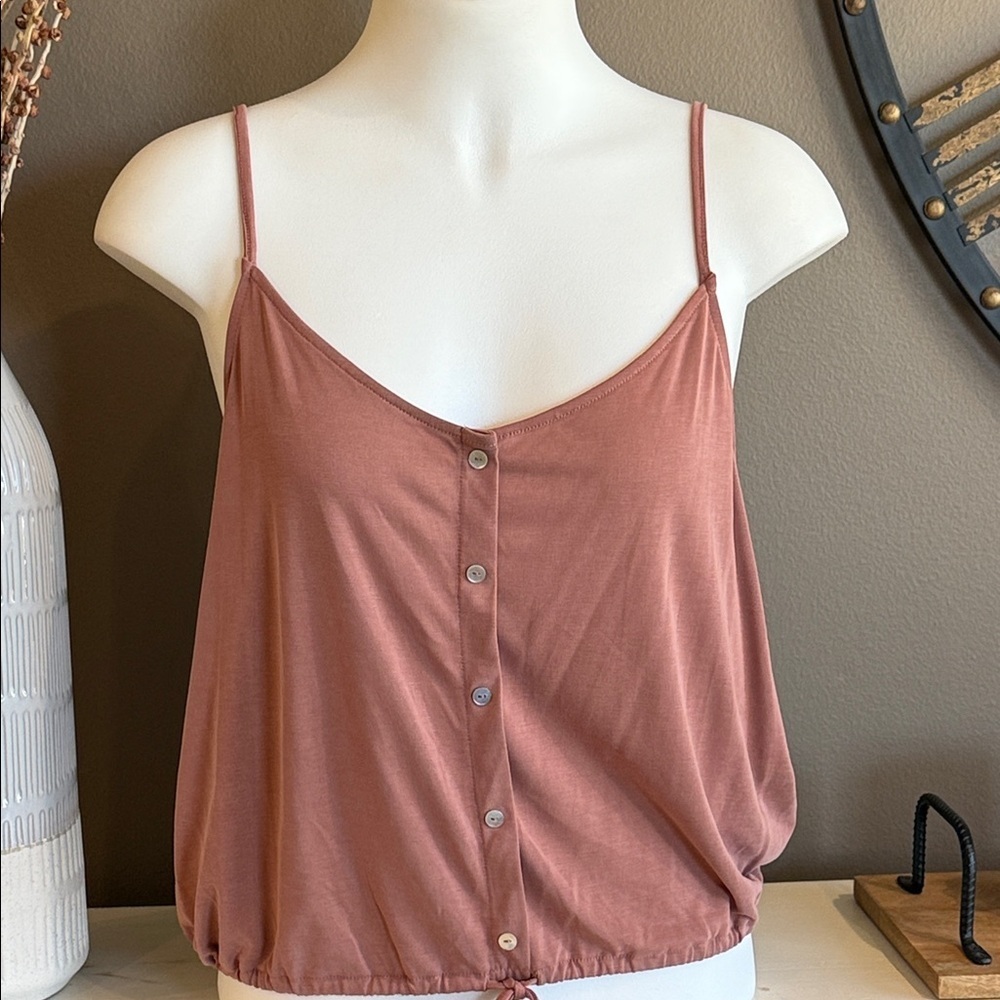 AMERICAN EAGLE Button-Front Tank Top Size XL NWT Summer Preppy Boho